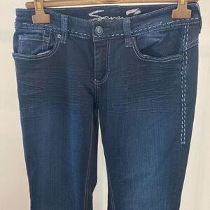 Seven7  for all mankind size 6 low rise denim jeans w/stitching detail